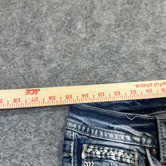 Miss Me Signature Skinny Cropped Jeans Women's Size 27 Blue Faded Jeans - Picture 3 of 10